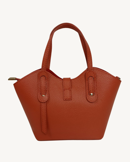 Elegant Italian Leather Handbag Crossbody Made in Italy
