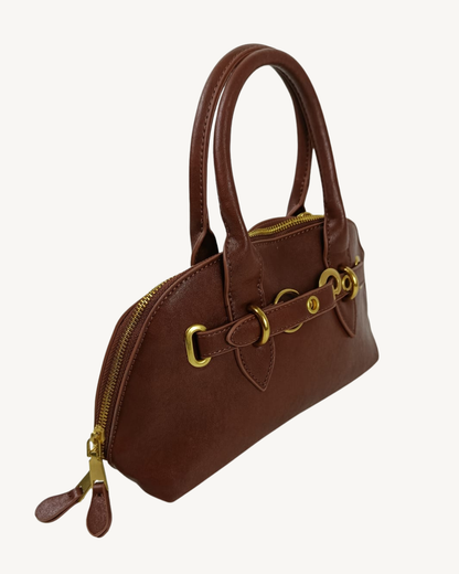 Bolso Bowling Camel Vintage Elegante