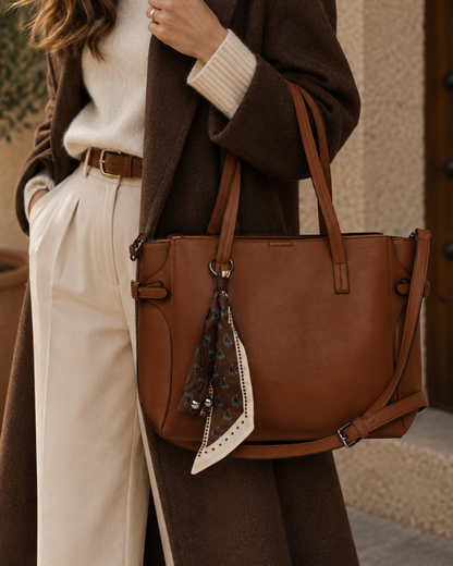 Bolso de Mano Mujer Grande Piel Sintética con Bandolera