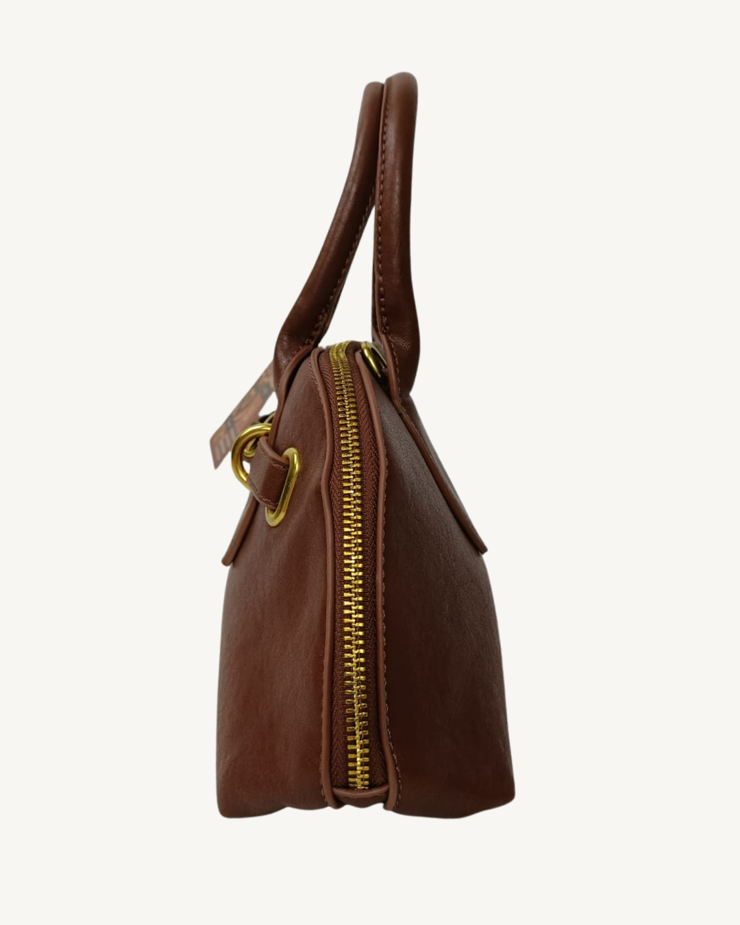 Bolso Bowling Camel Vintage Elegante
