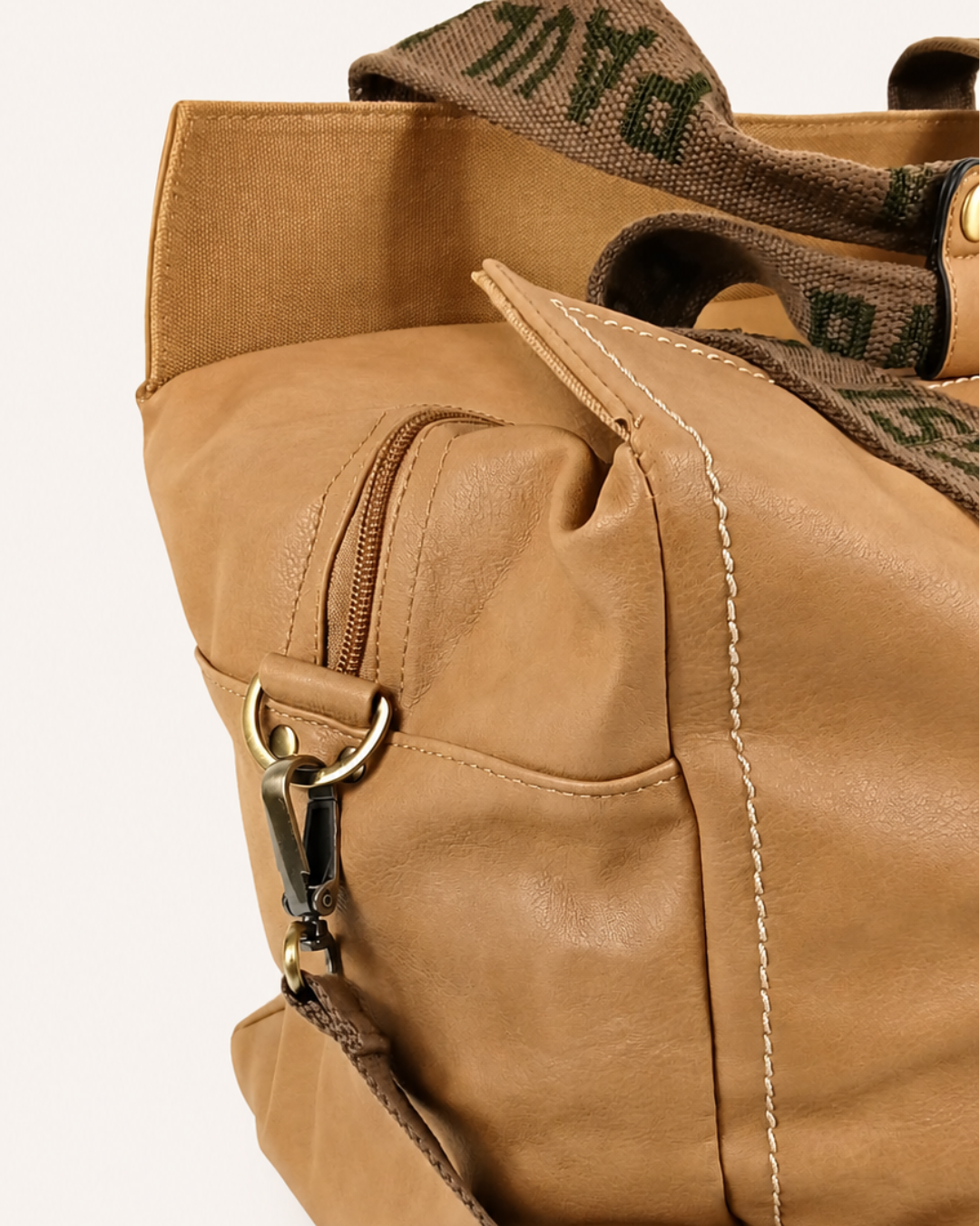Bolso Tote Grande Camel para viaje