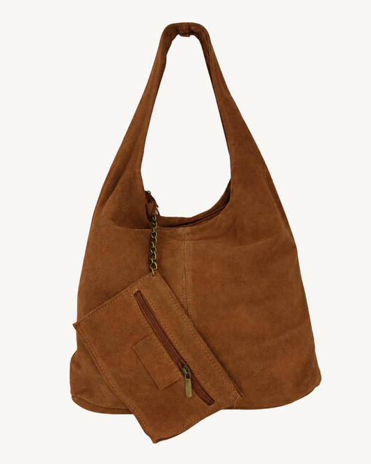 Bolso de ante para mujer con diseño hobo
