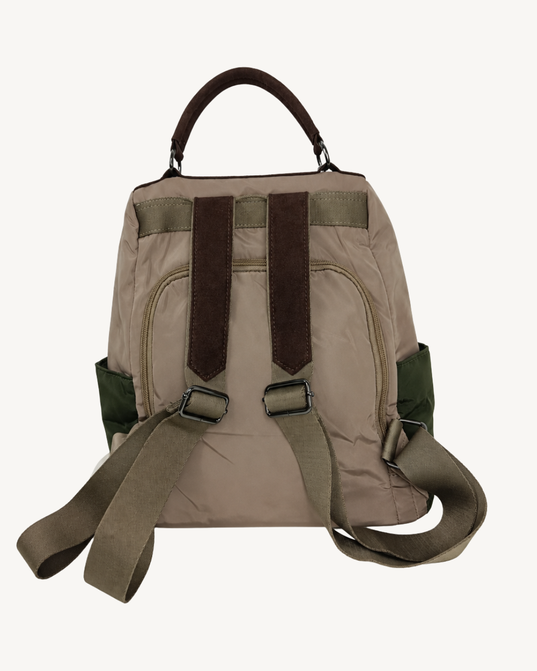 Diebstahlsicherer Damenrucksack, wasserabweisend, mit vielen Fächern, Nylon