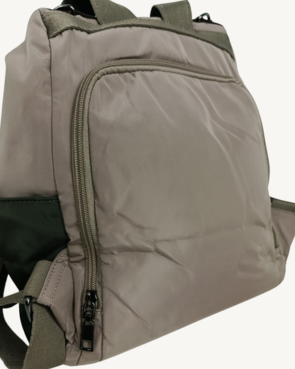 Diebstahlsicherer Damenrucksack, wasserabweisend, mit vielen Fächern, Nylon