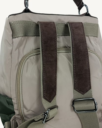 Diebstahlsicherer Damenrucksack, wasserabweisend, mit vielen Fächern, Nylon