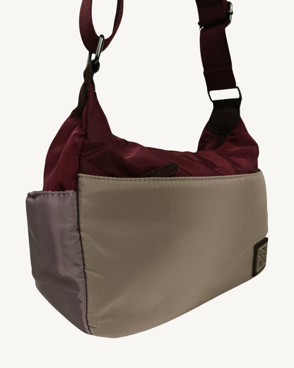 Women's Multi-Pocket Nylon Crossbody Bag with Zipper