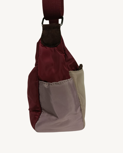 Women's Multi-Pocket Nylon Crossbody Bag with Zipper