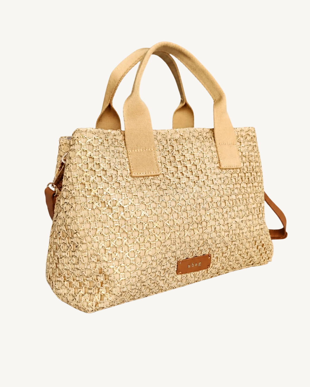 Goldene Basttasche