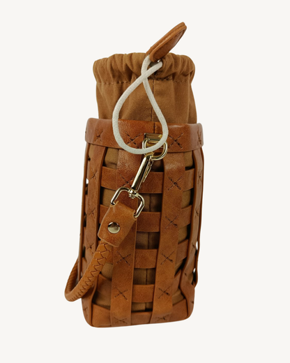 Bolso Cubo Trenzado Camel Mujer