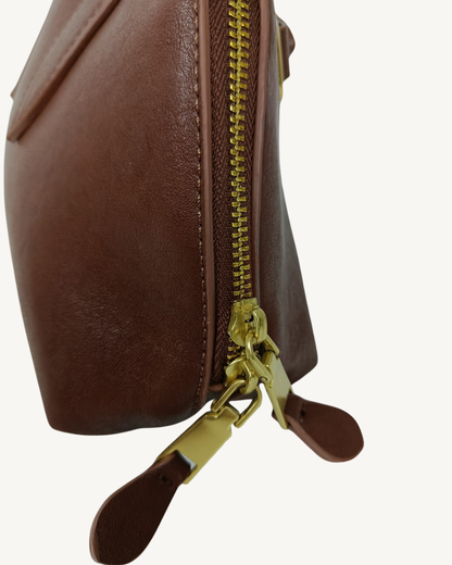 Bolso Bowling Camel Vintage Elegante