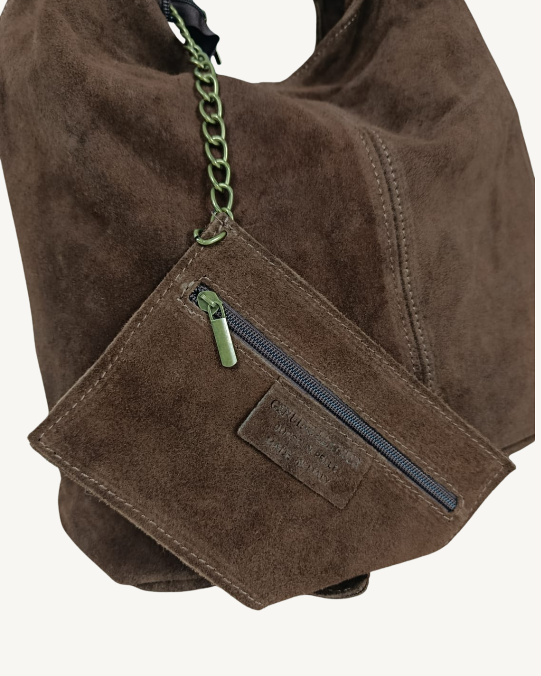Interior de bolso hobo de ante para mujer
