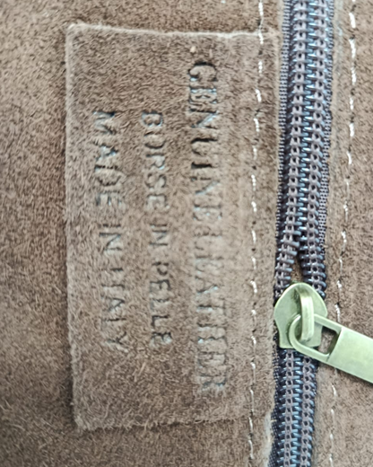 Bolso hobo de piel de ante marrón estilo otoño invierno