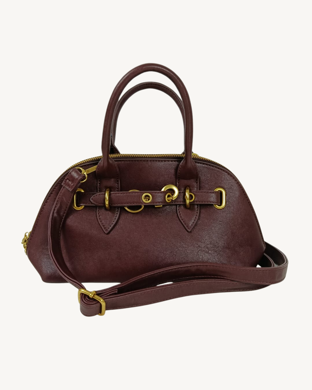 Bolso Bowling Camel Vintage Elegante