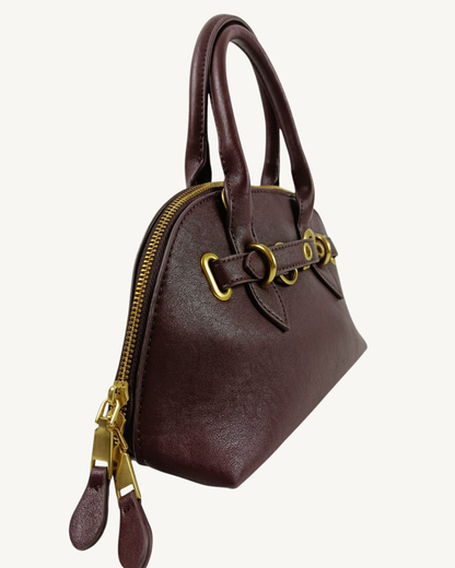 Bolso Bowling Camel Vintage Elegante