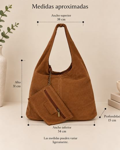 Damen-Hobo-Tasche aus Wildleder