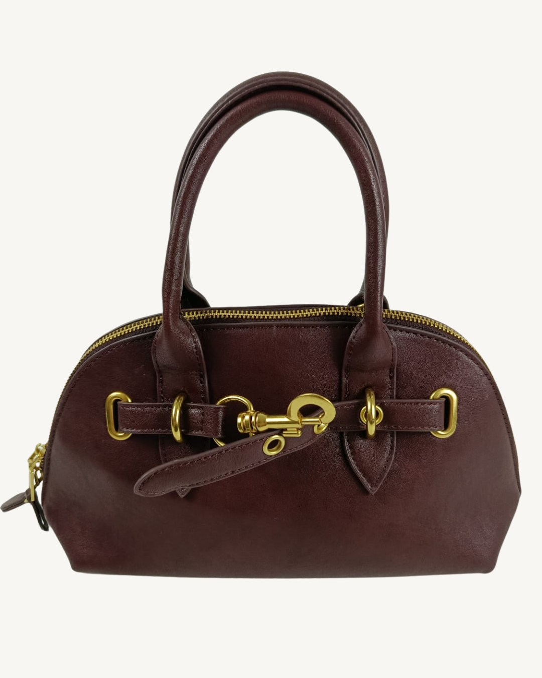 Bolso Bowling Camel Vintage Elegante