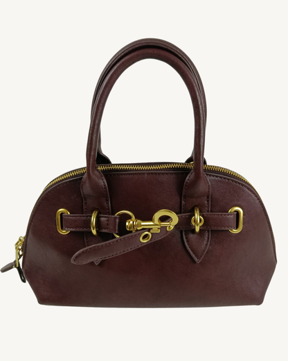 Bolso Bowling Camel Vintage Elegante