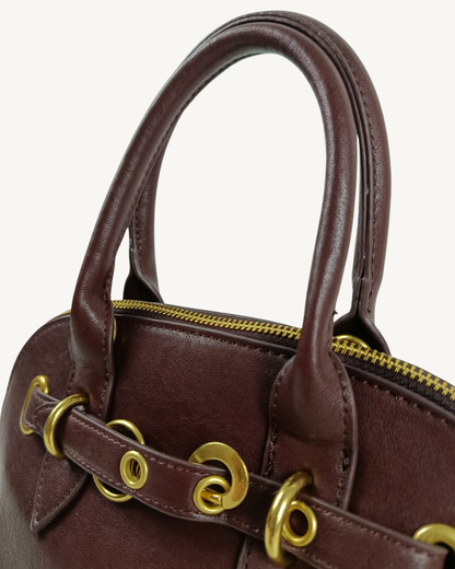 Bolso Bowling Camel Vintage Elegante