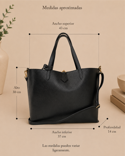 Bolso Shopper Mujer de Piel Italiana para Portátil 15.6