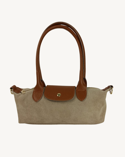 Bolso Teckel de piel de ante para mujer