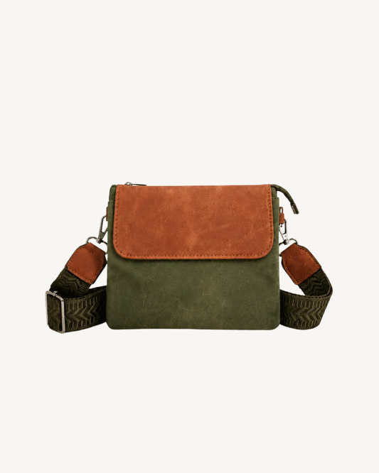 Bandolera hombre pequeña multibolsillo