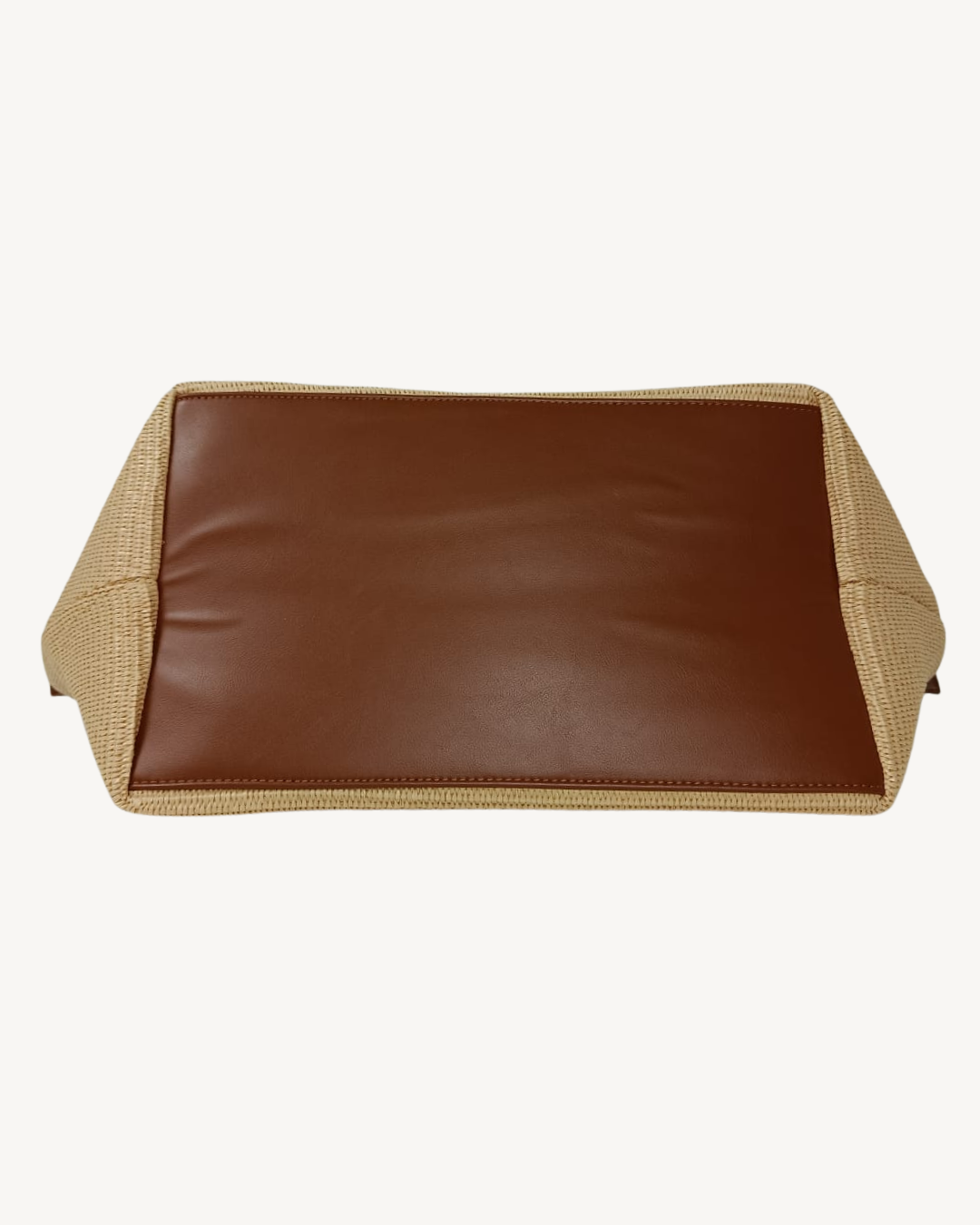 Bolso Shopper Grande de Rafia Beige