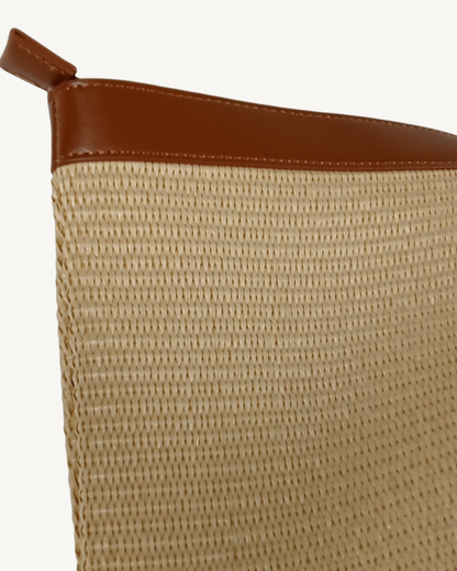 Bolso Shopper Grande de Rafia Beige