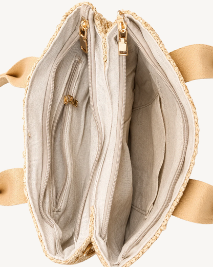 Goldene Basttasche