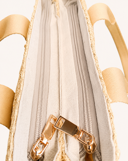 Bolso de Rafia Gold