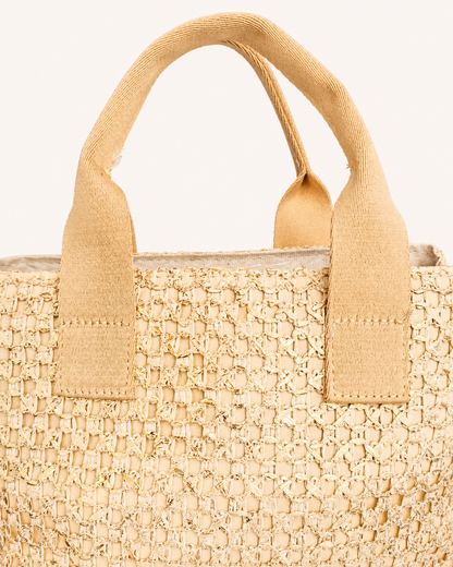 Bolso de Rafia Gold