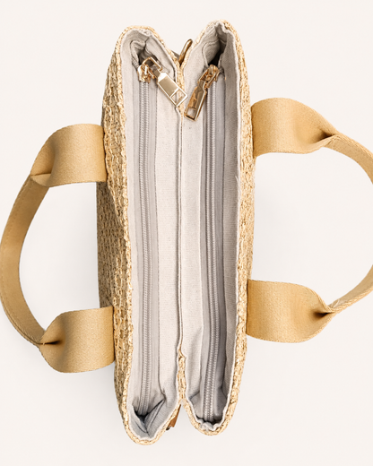 Bolso de Rafia Gold
