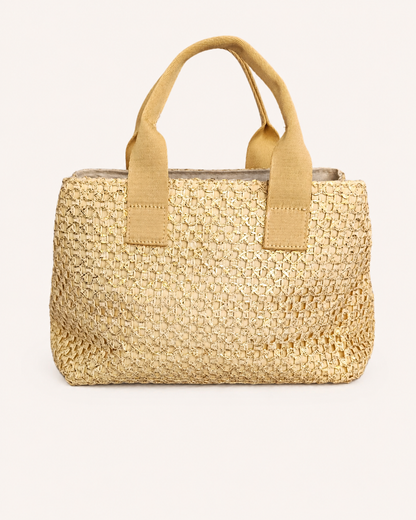 Bolso de Rafia Gold