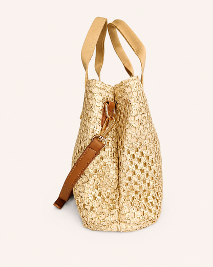 Bolso de Rafia Gold