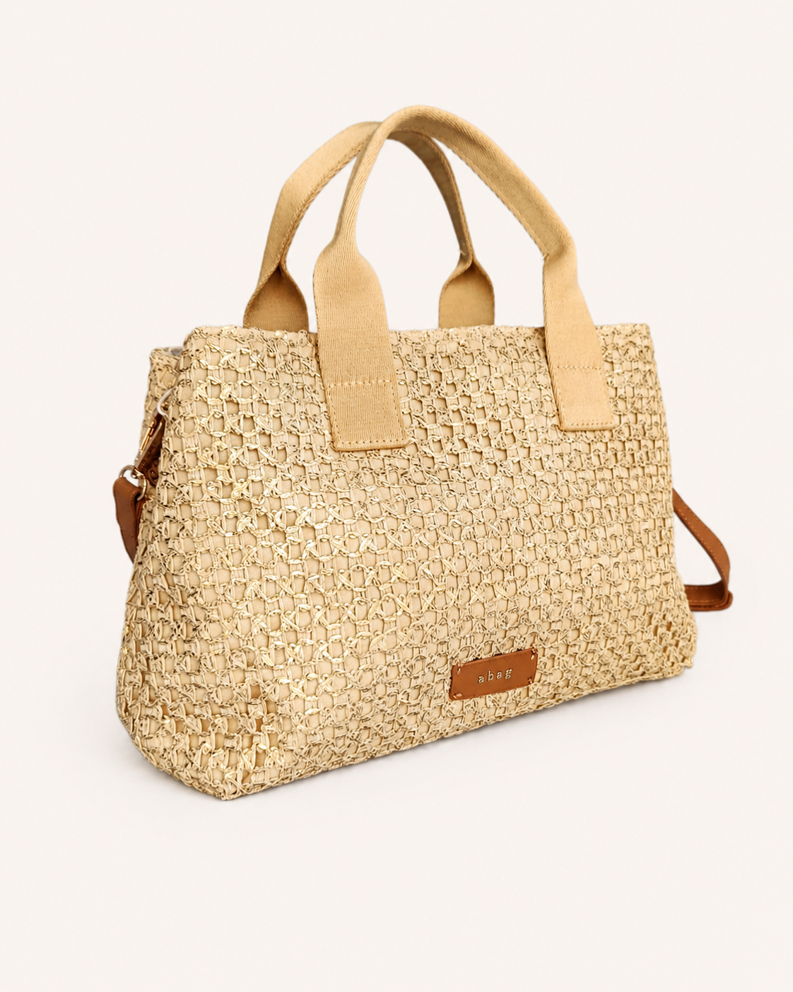 Bolso de Rafia Gold