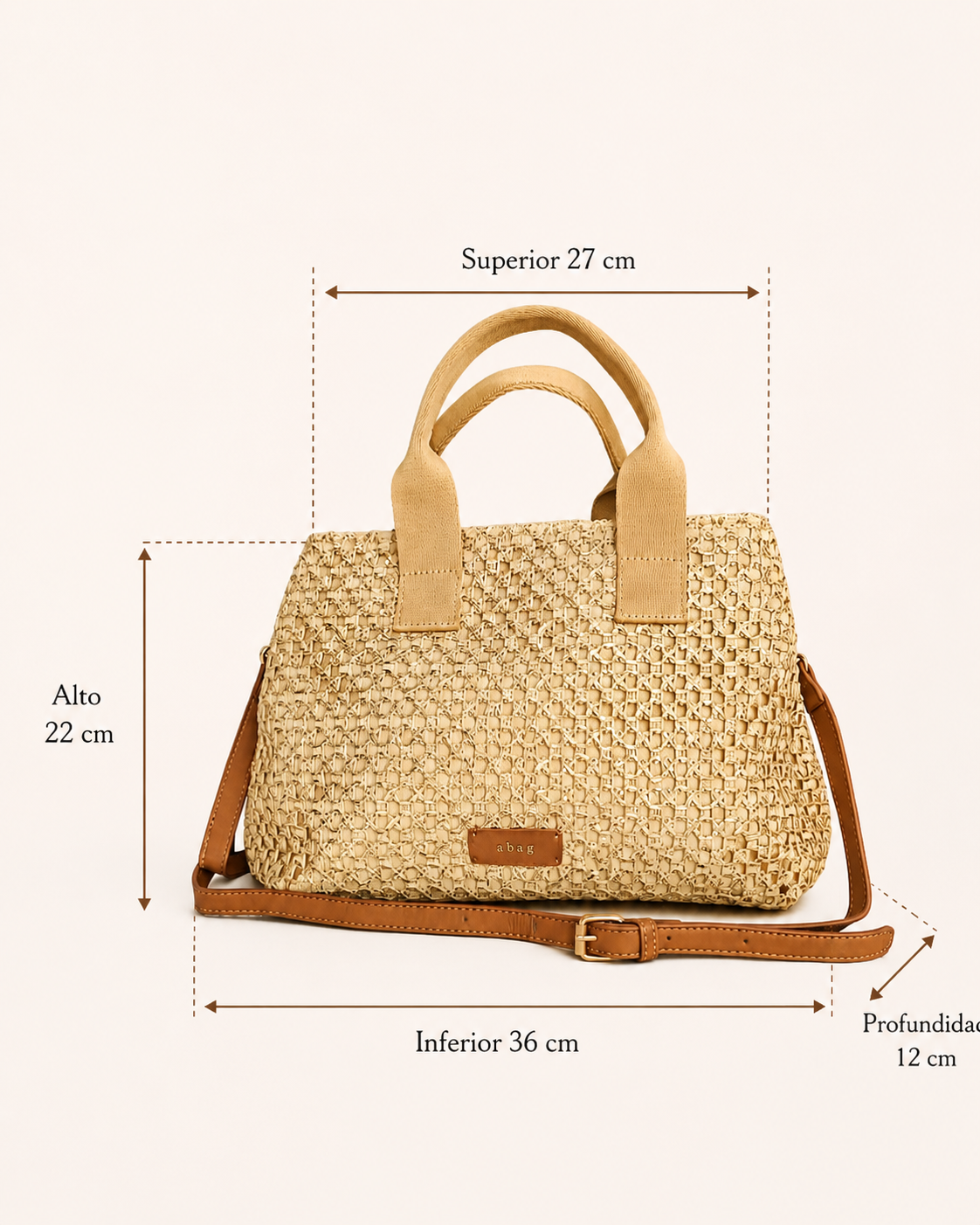 Bolso de Rafia Gold