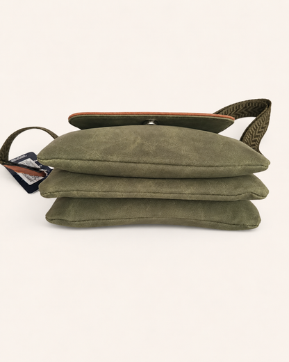 Bandolera hombre pequeña multibolsillo