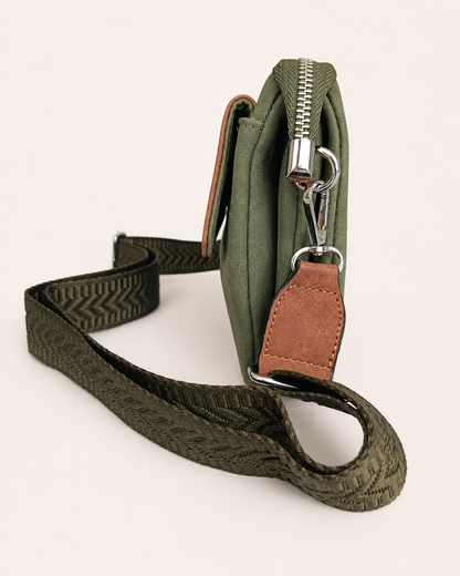 Bandolera hombre pequeña multibolsillo
