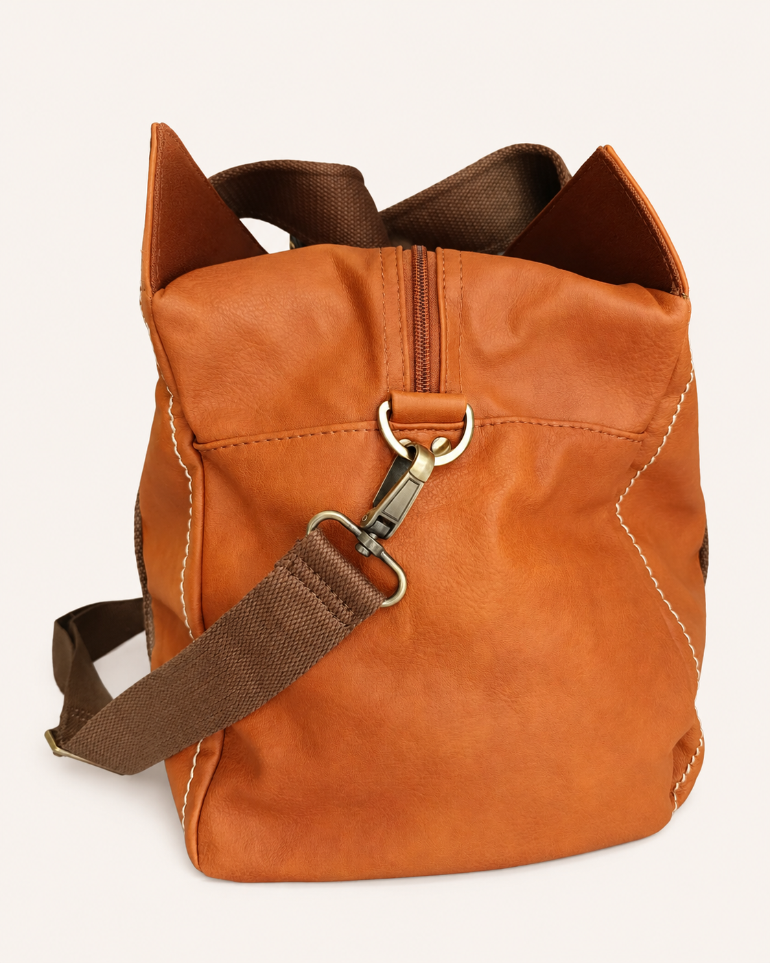 Bolso Tote Grande Camel para viaje