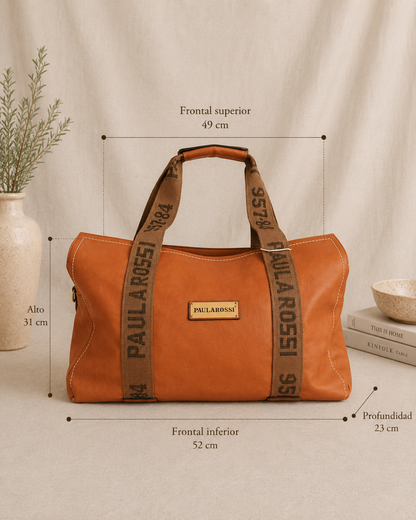 Bolso Tote Grande Camel para viaje