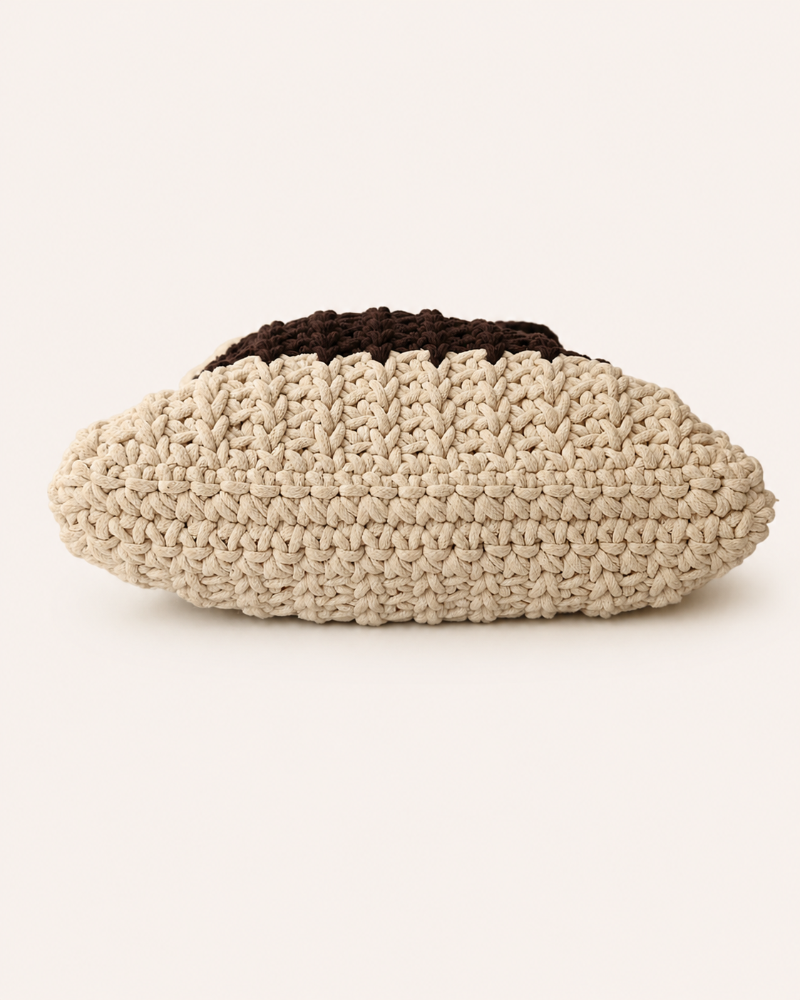 Bolso Boho Crochet trenzado con Asa de Madera