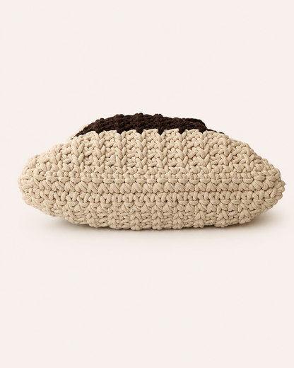 Bolso Boho Crochet trenzado con Asa de Madera