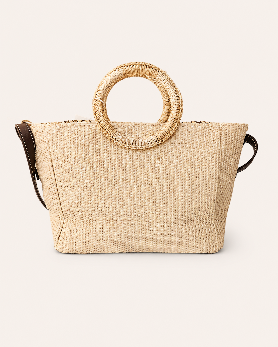 Bolso Bandolera trenzado rafia Boho Beige