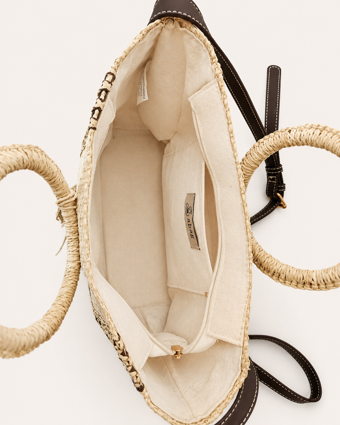 Bolso Bandolera trenzado rafia Boho Beige