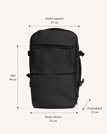 Mochila negra para cabina Rayanair