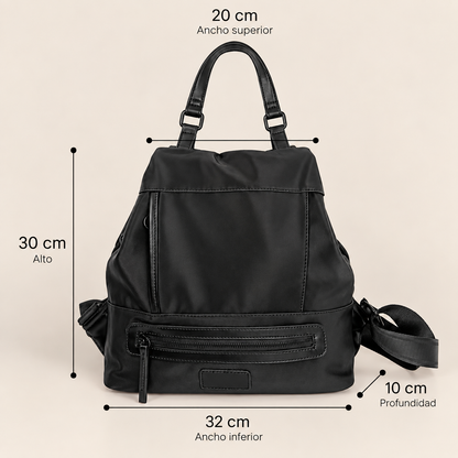Sac à dos antivol convertible et déperlant pour femme