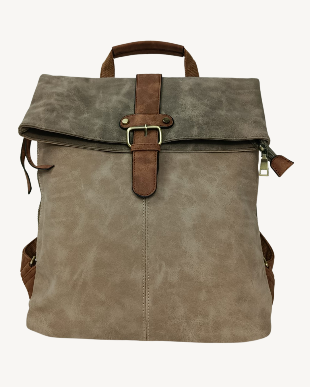 Mochila Vintage Italiana Roll Top Extensible e Impermeable para Laptop 17"