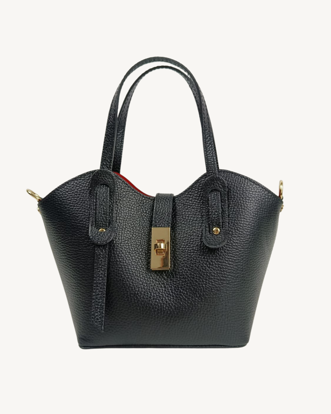 Elegant Italian Leather Handbag Crossbody Made in Italy